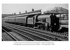 Schools class 4-4-0 30913 Christ's Hospital at Yeovil Junction 10 9 60