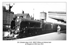 SR Schools class 4-4-0  30927 Clifton Margate 25 7 1953