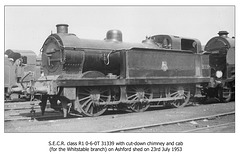 SECR R1 0-6-0T 31339 Ashford 23 7 1953