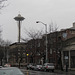 Seattle Belltown apartments and Space Needle (4095)