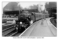 LMSR Cl 2MT 2-6-2T 41303 Brighton - Summer - 1963