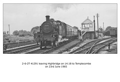 Cl2 2-6-2T 41291 Highbridge 23.6.1965