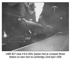 LNER class B17  4-6-0 2841 - Gayton Hall  - 22.4.1938