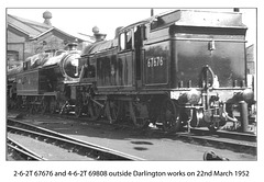 2-6-2T 67676 & 4-6-2T Darlington 22 3 1952