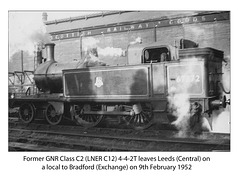 GNR C2 4-4-2T Leeds 9 2 1952