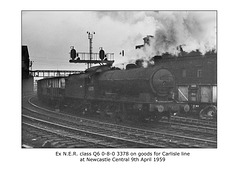 Ex NER Q6 0-8-0 Newcastle 9.4.1959