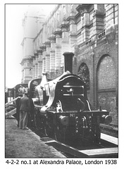 Great Northern Railway 4-2-2 no1 at the Alexandra Palace London 1938