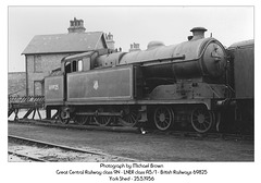 BR LNE 4-6-2T 69825  - Great Central class 9N -  LNER class A5/1 at York shed 50A on 25.5.1956 by Michael Brown