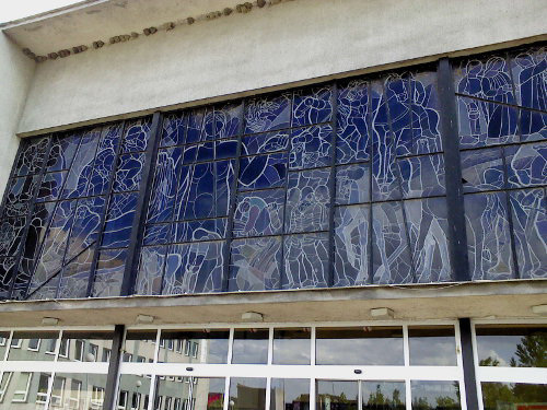 Stained Glass in Nadrazi Kladno, Kladno, Bohemia (CZ), 2012