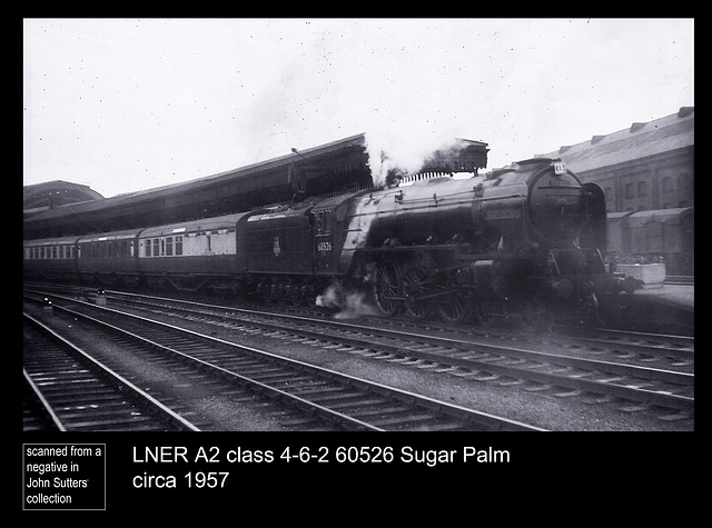 LNER A2 4-6-2 60526 Sugar Palm c1957