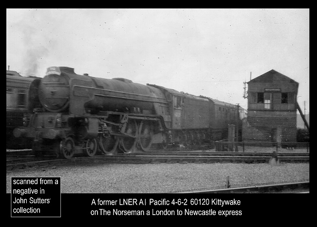 LNER A1 4-6-2 60120 Kittywake on 'The Norseman' express - York 29.7.1950