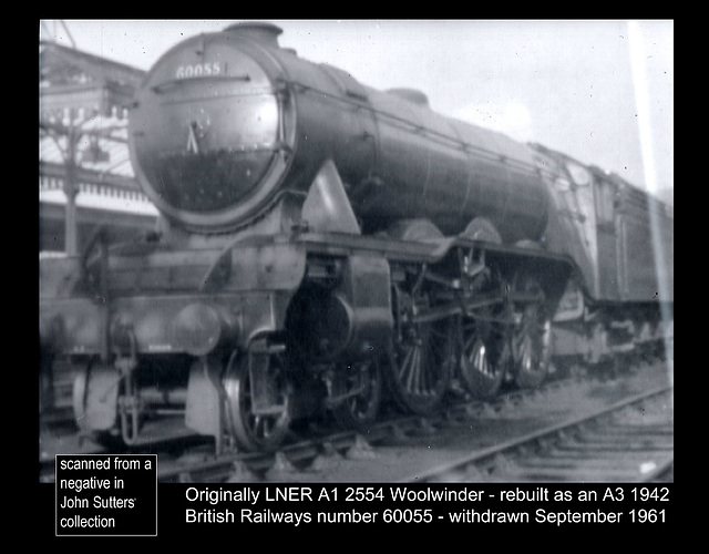 LNER A1 Woolwinder - British Railways A3 60055