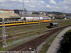 Regiojet Train in Praha-Smichov, Smichov, Prague, CZ, 2012