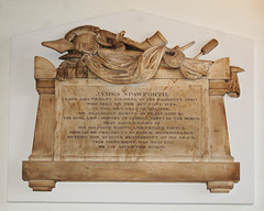 Memorial to Lieutenant Colonel James Spawforth, Horbury Church, West Yorkshire