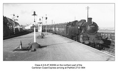 Class 4 2-6-4T 80099 at Pwllheli -  27.8.1964