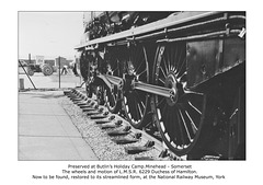 Wheels & motion of LMSR 4-6-2 6229 Duchess of Hamilton at Butlin's Minehead 1.6.1965