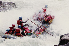 Rafting the Zambezi.