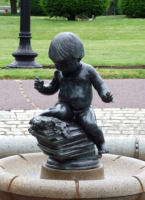 Small Child Fountain in the Public Garden in Boston, June 2010