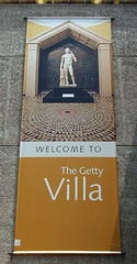 Welcome Sign for the Getty Villa, July 2008