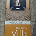 Welcome Sign for the Getty Villa, July 2008