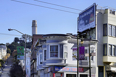 Heaven, Hell and the Coit Tower – Seen from Columbus Avenue at Greenwich Street, San Francisco, California