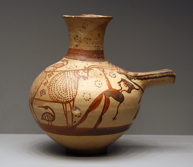 Mycenaean Jug with a Man and a Bull in the Getty Villa, July 2008