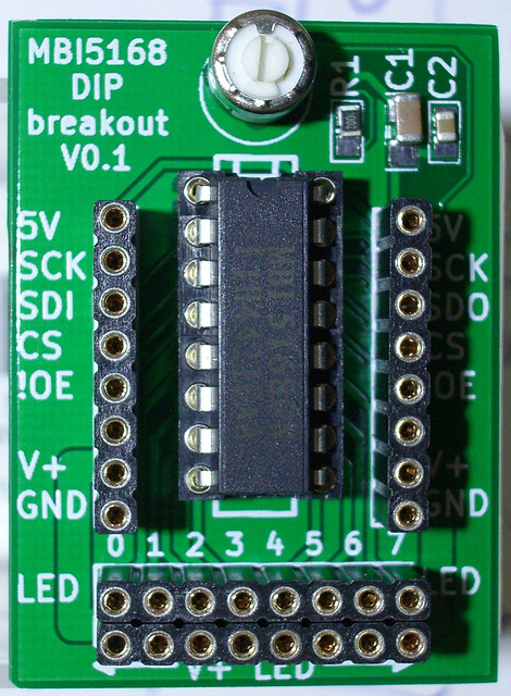 MBI5168 breakout board
