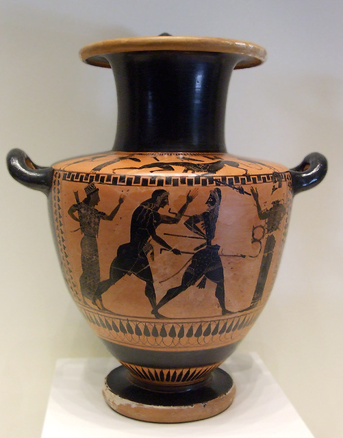 Black-Figure Water Jar with Apollo and Herakles in the Getty Villa, July 2008