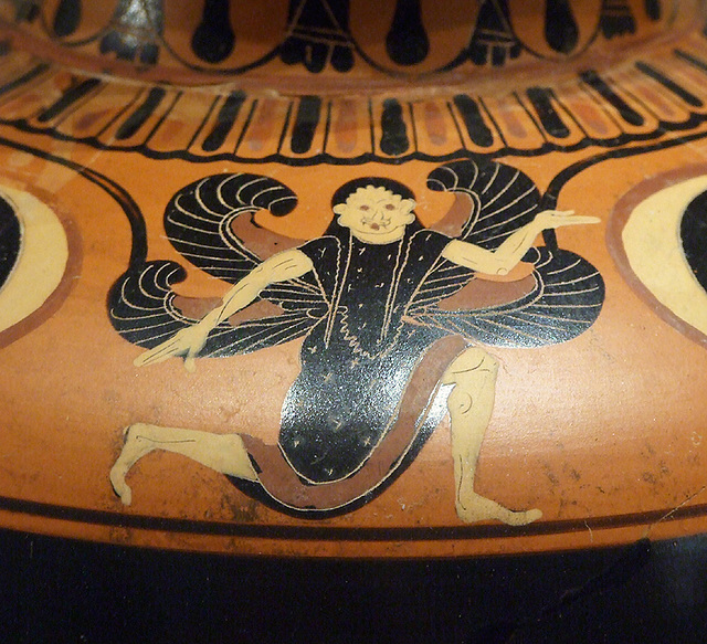 Detail of an Amphora with Medusa in the Getty Villa, July 2008