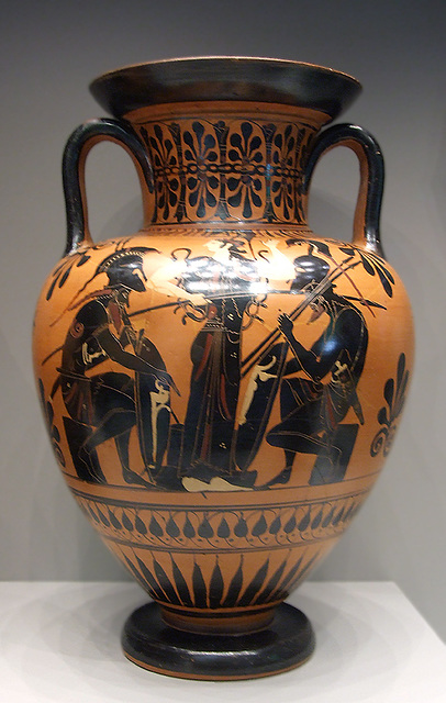 Amphora with Achilles and Ajax Gaming in the Getty Villa, July 2008