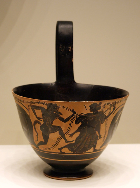 Ladle with a Satyr and a Maenad in the Getty Villa, July 2008