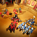 Detail of the Charioteers in the Playmobil Roman Colosseum Display in  FAO Schwarz, August 2007