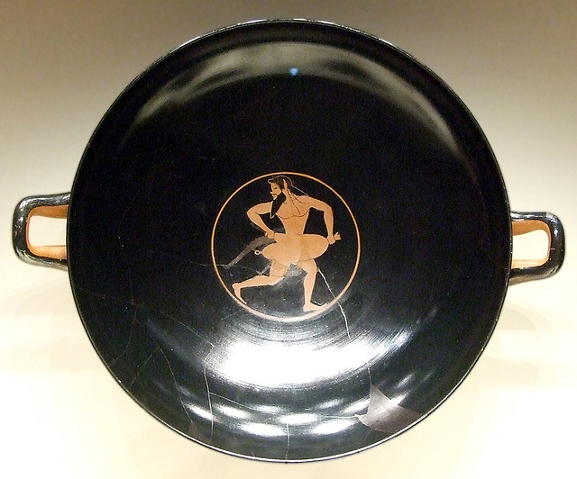 Kylix with a Satyr Attributed to Oltos in the Getty Villa, July 2008