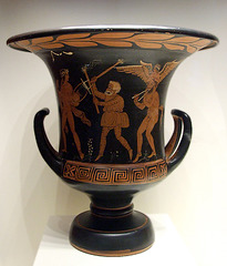 South Italian Calyx Krater with a Procession in the Getty Villa, July 2008