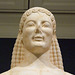 Detail of the Getty Kouros in the Getty Villa, July 2008