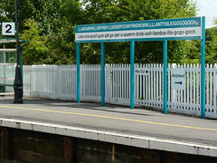 Llanfair PG Station Sign - 1 July 2013