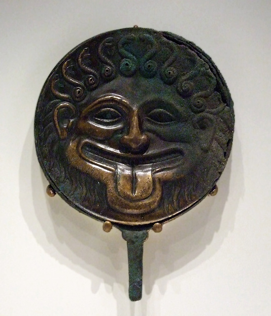 South Italian Mirror with the Head of Medusa in the Getty Villa, July 2008