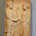 Gravestone of Philoxenos and Philoumene in the Getty Villa, July 2008