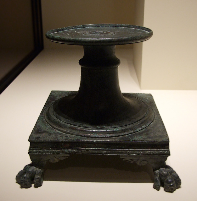 Roman Vessel Stand with Lion's Paws in the Getty Villa, July 2008
