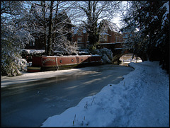 frozen canal at Walton Well