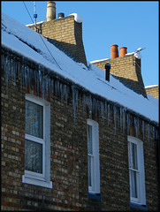 icicles on the eaves