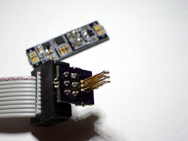 AVR ISP pogo-pin programming adapter