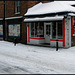 City Barber in the snow