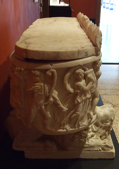 Sarcophagus with Scenes of Bacchus in the Getty Villa, July 2008