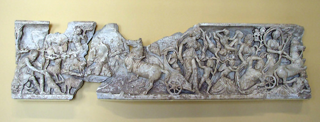 Sarcophagus Panel with Selene and Endymion in the Getty Villa, July 2008