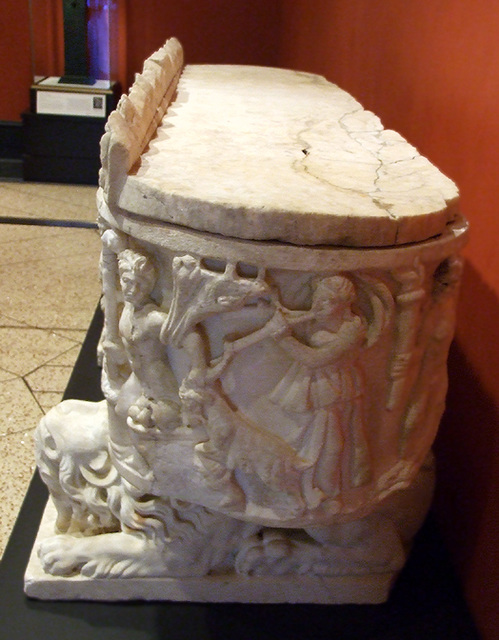Sarcophagus with Scenes of Bacchus in the Getty Villa, July 2008