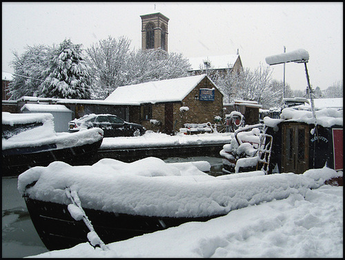 Jericho canalside in the snow