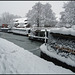 snowy boats at Whitworth Place