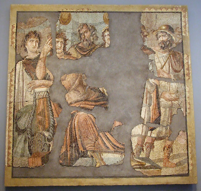 Mosaic with the Removal of Briseis in the Getty Villa, July 2008