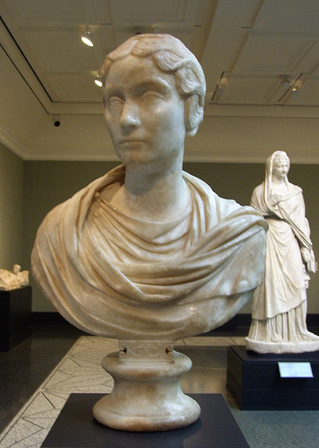 Marble Bust of a Woman in the Getty Villa, July 2008
